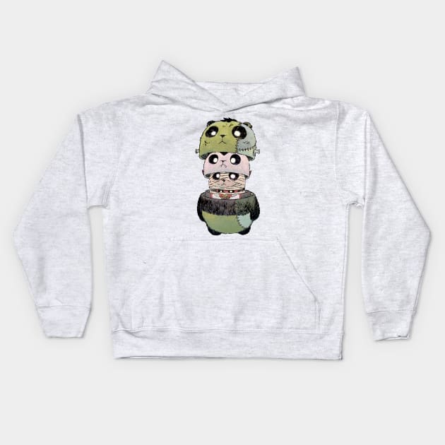 Frankenpanda and Friends Kids Hoodie by jesse.lonergan